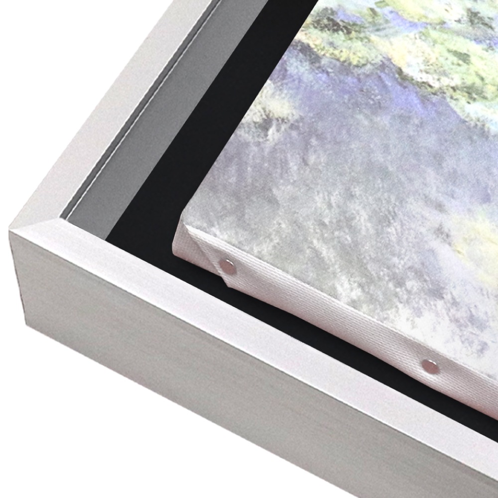 MRN-A4019-C シルバー×ブラック(布)  　[油彩額縁/UVカットアクリル]　SN200/W10