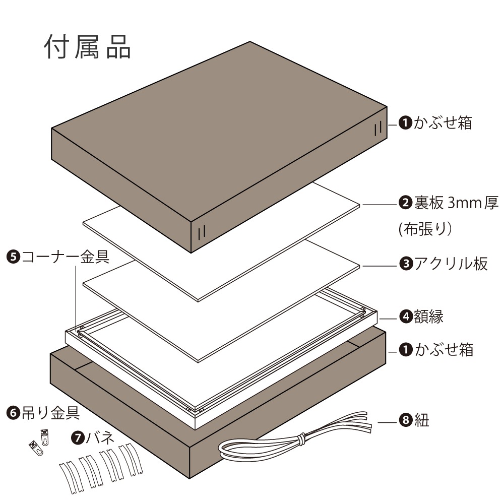 MRN-A4019-C ホワイト×ピンク(布)  　[油彩額縁/UVカットアクリル]　SN200/W10