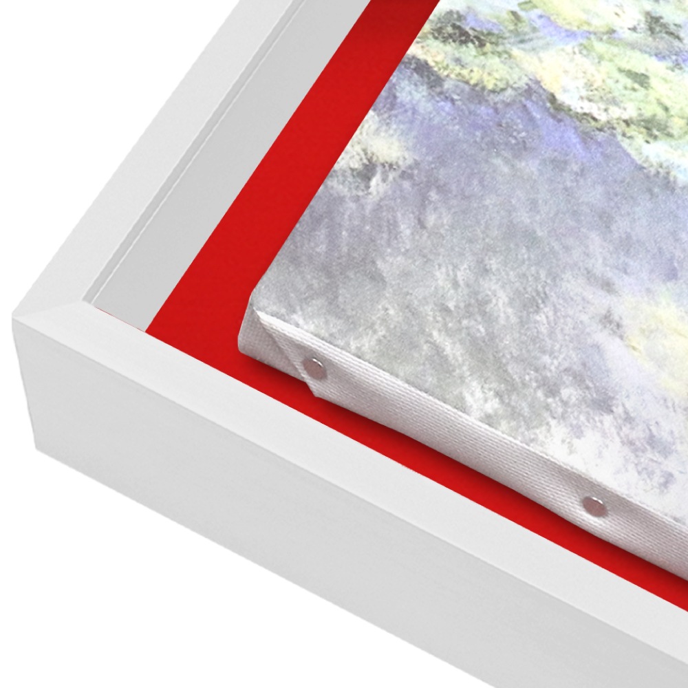 MRN-A4019-C ホワイト×レッド(布)  　[油彩額縁/UVカットアクリル]　SN200/W10