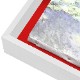 MRN-A4019-C ホワイト×レッド(布)  　[油彩額縁/UVカットアクリル]　SN200/W10