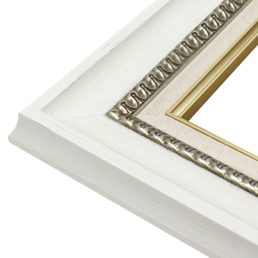 MRN-A5002-F ホワイト　[油彩額縁/UVカットアクリル]　SN340/W71