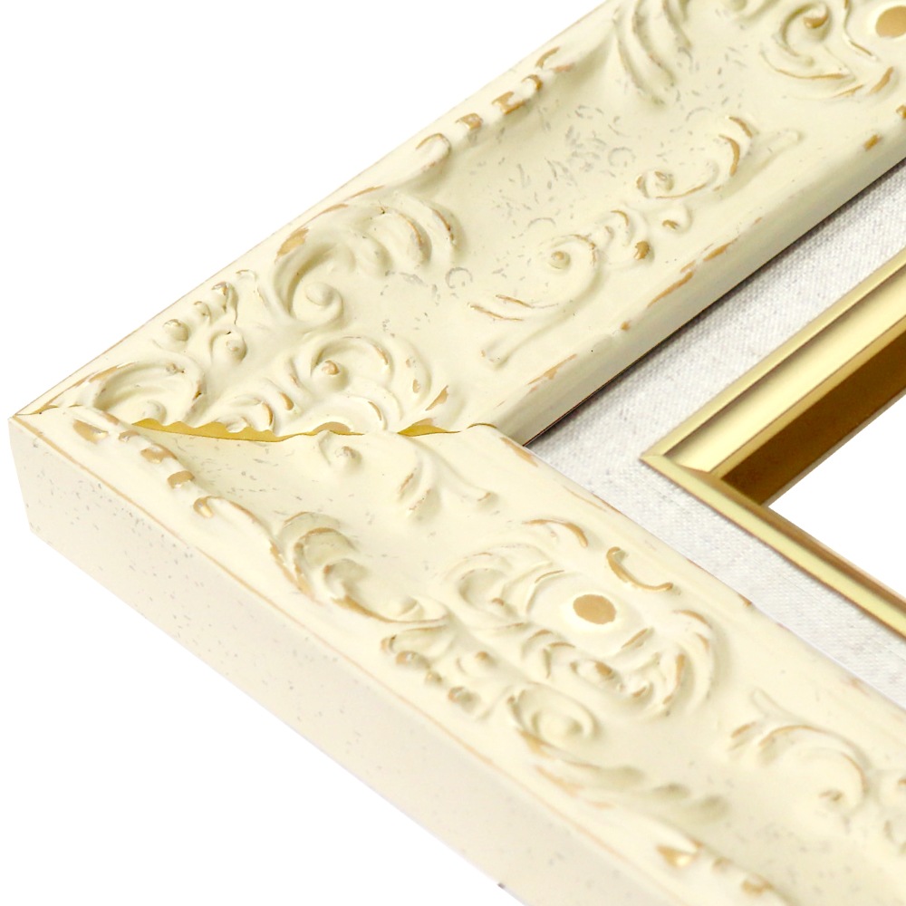 MRN-A5529-D ホワイト 　[油彩額縁/UVカットアクリル]　SN200/W50