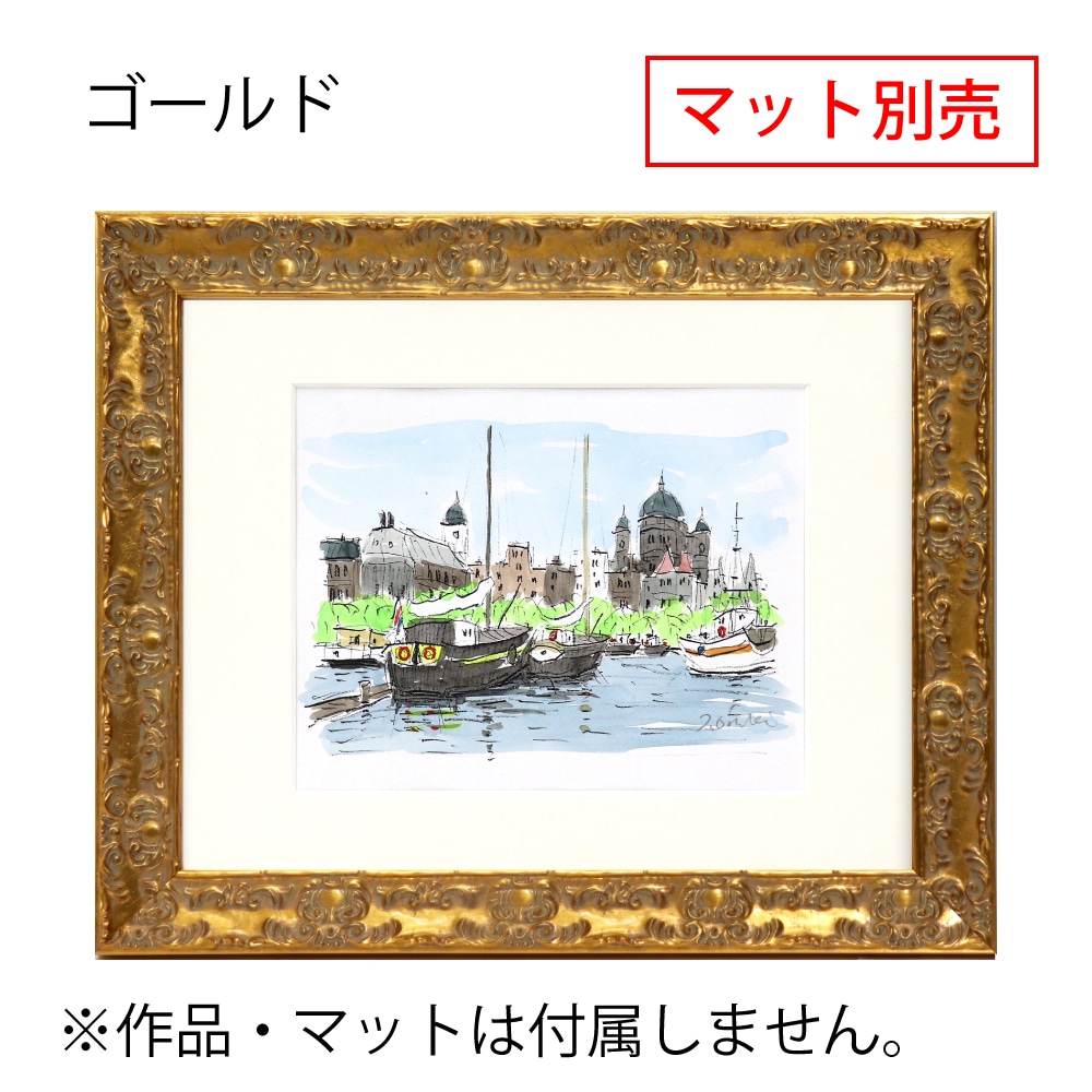 MRN-D5529-D ゴールド　[デッサン額縁/UVカットアクリル]　SN220/W50