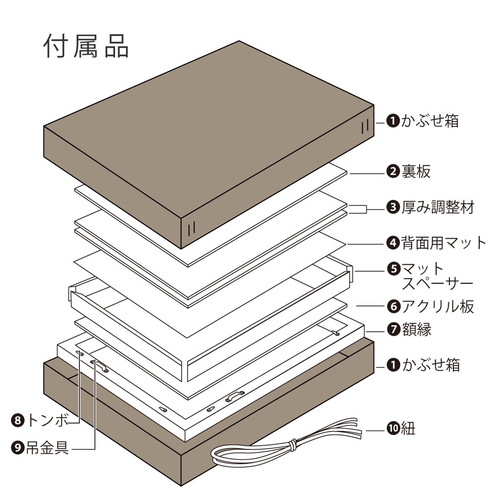 MRN-S1002-C ブラック　[ボックス額縁/UVカットアクリル]　SN180/W50