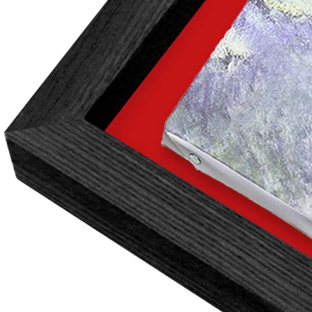 MRN-A5510-C 黒×レッド(布) 　[油彩額縁/UVカットアクリル]　SN220/W23