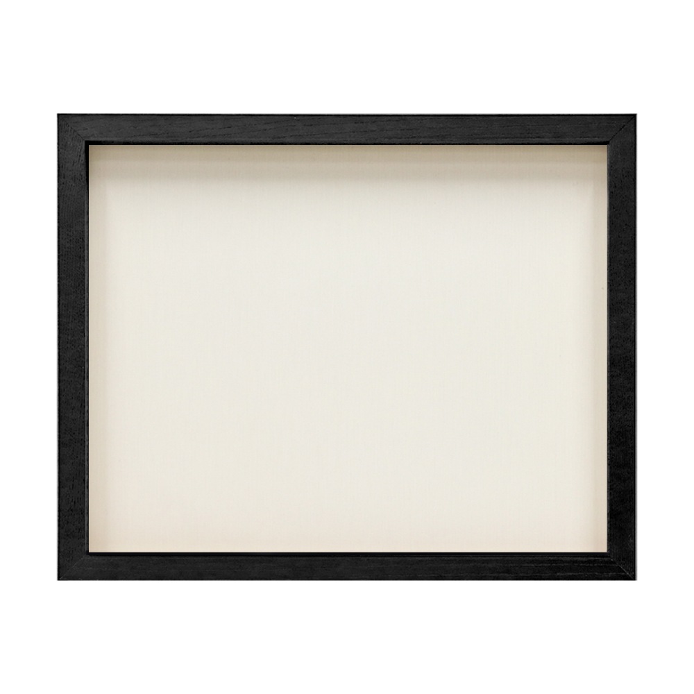 MRN-A5510-C 黒×ベージュ(布) 　[油彩額縁/UVカットアクリル]　SN220/W23