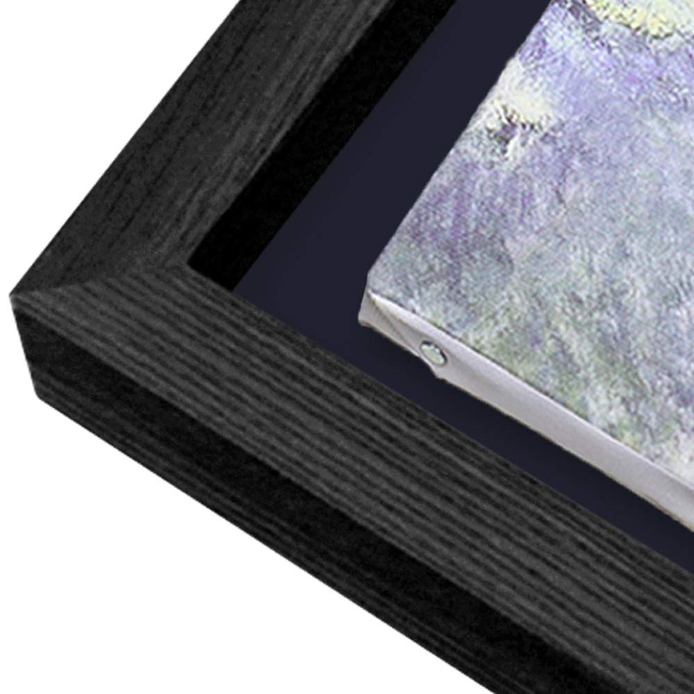 MRN-A5510-C 黒×ネイビー(布) 　[油彩額縁/UVカットアクリル]　SN220/W23