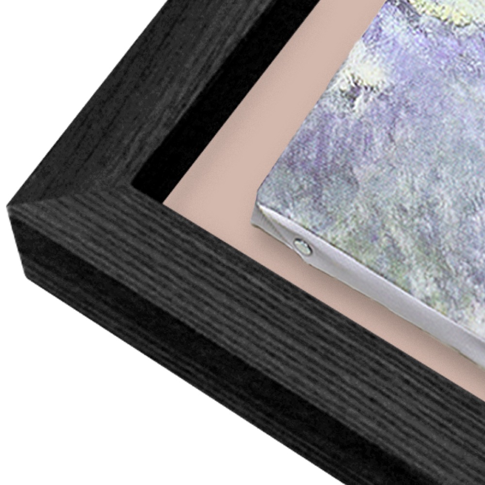 MRN-A5510-C 黒×ピンク(布) 　[油彩額縁/UVカットアクリル]　SN220/W23