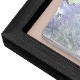 MRN-A5510-C 黒×ピンク(布) 　[油彩額縁/UVカットアクリル]　SN220/W23