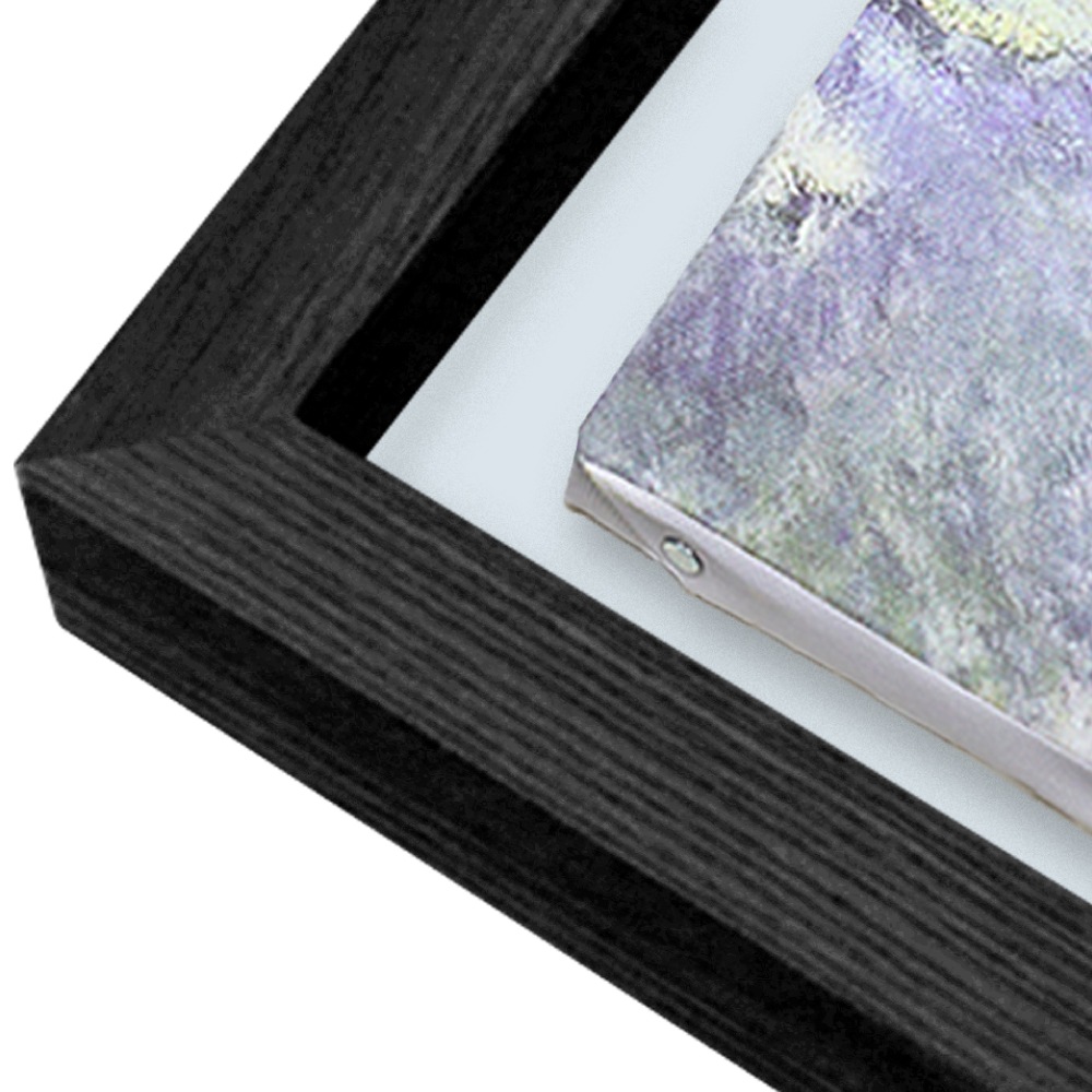 MRN-A5510-C 黒×ブルー(布) 　[油彩額縁/UVカットアクリル]　SN220/W23