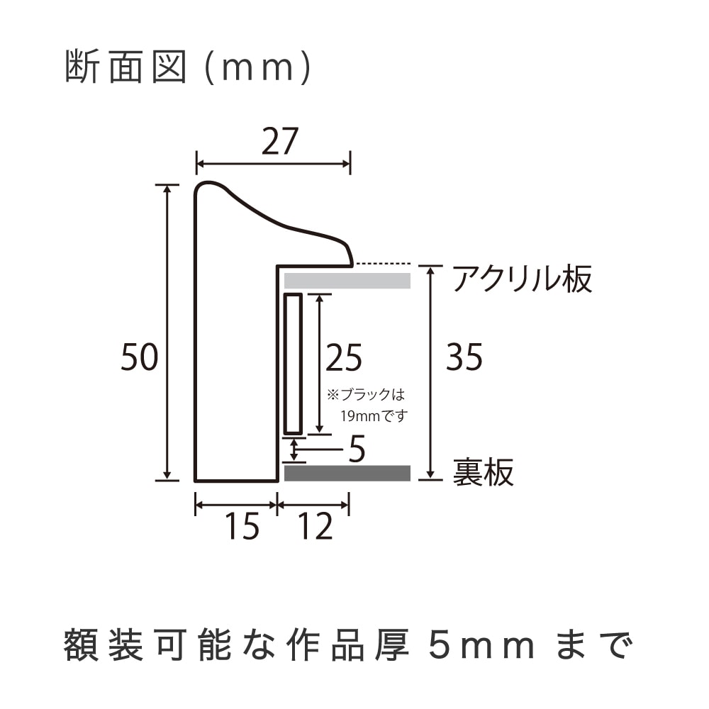 MRN-S6005-E ブラウン　[ボックス額縁/UVカットアクリル]　SN260/W27