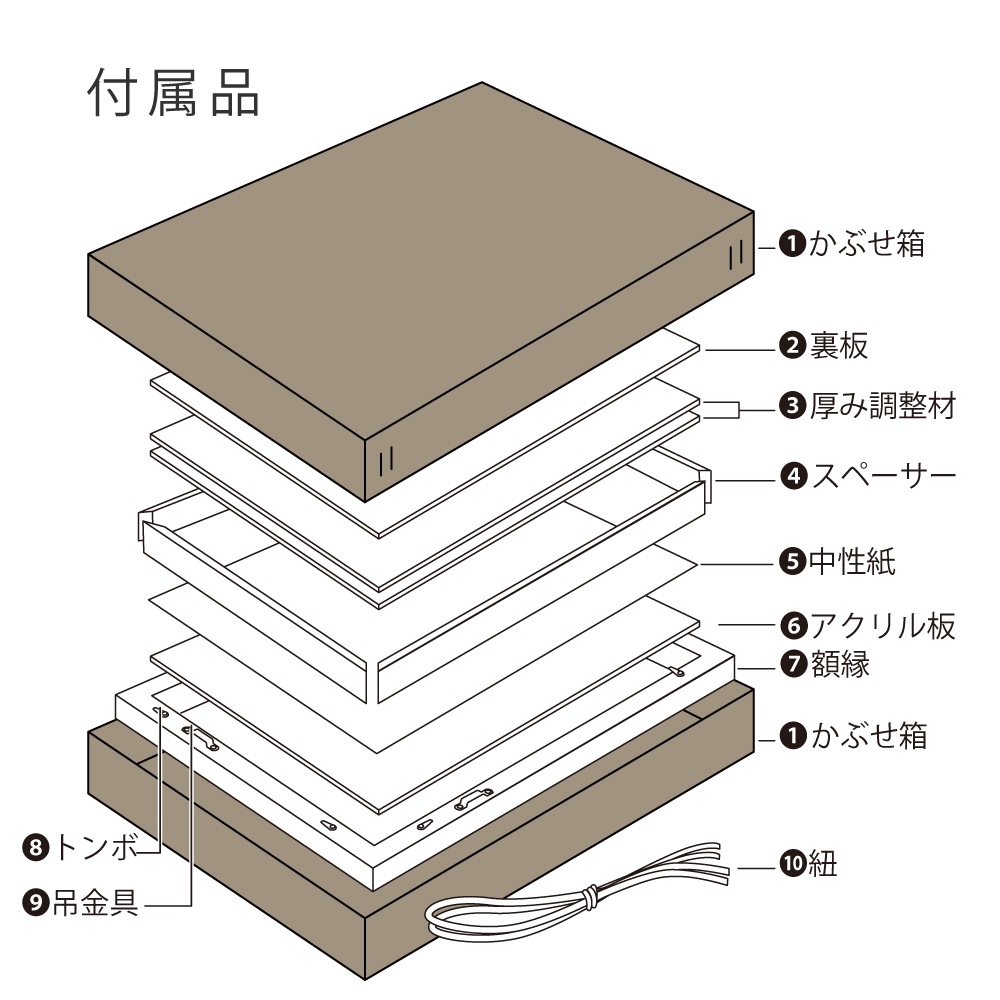 MRN-S5527-C 無垢　[ボックス額縁/UVカットアクリル]　SN120/W16