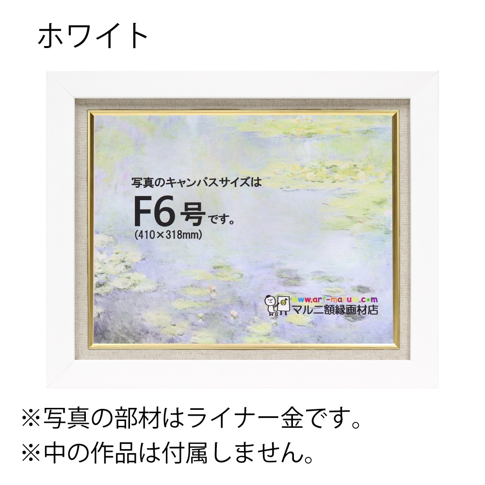 MRN-A6010-G ホワイト 　[油彩額縁/UVカットアクリル]　SN340/W38