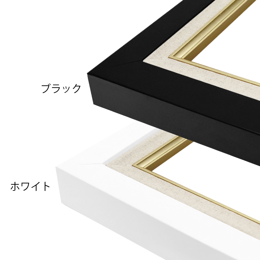 MRN-A6010-G ホワイト 　[油彩額縁/UVカットアクリル]　SN340/W38