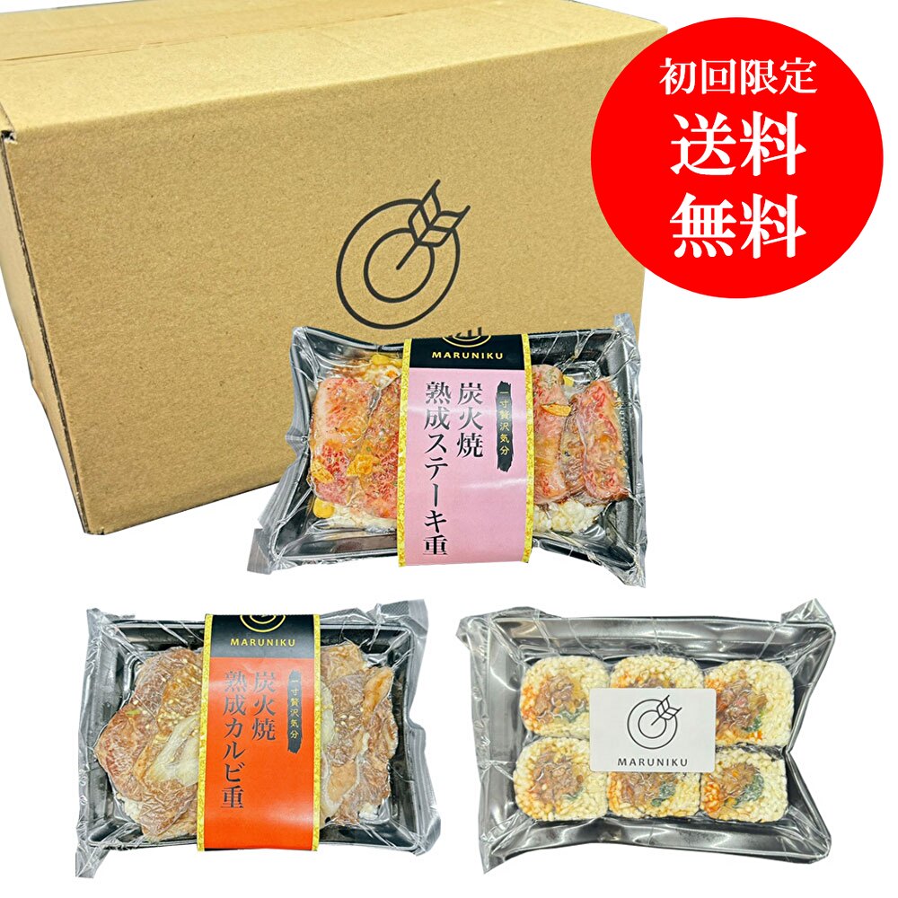 【初回お試し送料無料＆ポイント2倍】炭火焼重＆カルビキンパお試しセット②