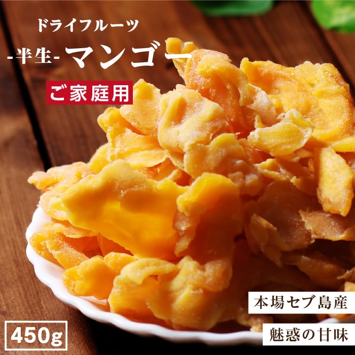 送料無料】ドライフルーツ マンゴー 450g 不揃い・訳あり 本場セブ島産
