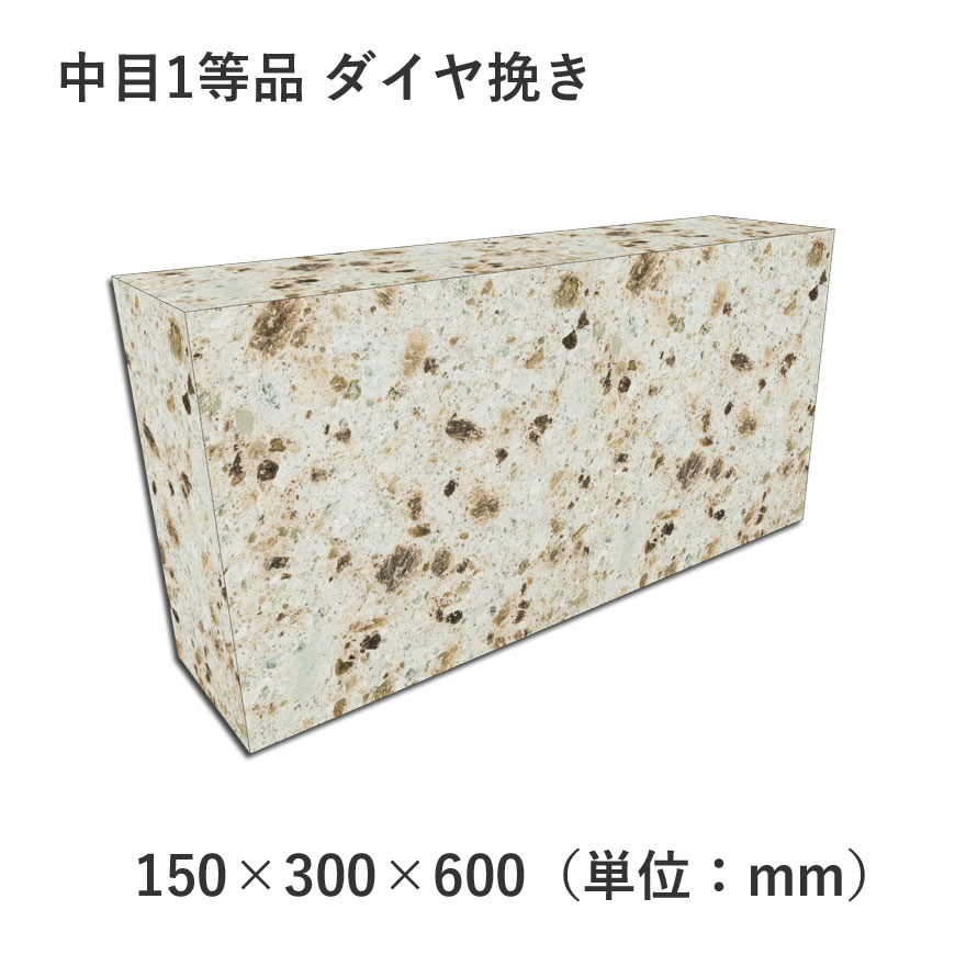 【引取り限定】大谷石　4枚セット 中目1等品 ダイヤ挽き 150×300×600 | 敷材（敷石） | 大谷石、新大谷石