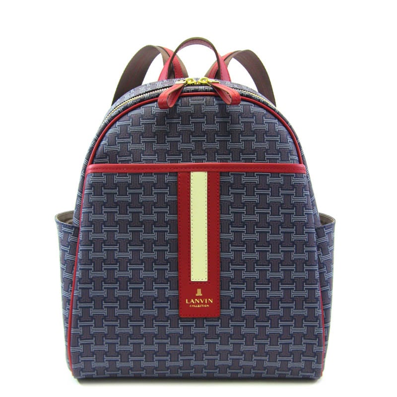 新品未使用 LANVIN ランバン コレクション　リュック　ネイビー レッド ランバン コレクション】 フェリア リュックサック [61-6306