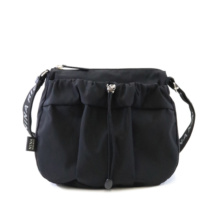 NINA RICCI ブラックショルダーバッグ ニナ ニナ リッチ NINA NINA RICCI ショルダーバッグ【パロン
