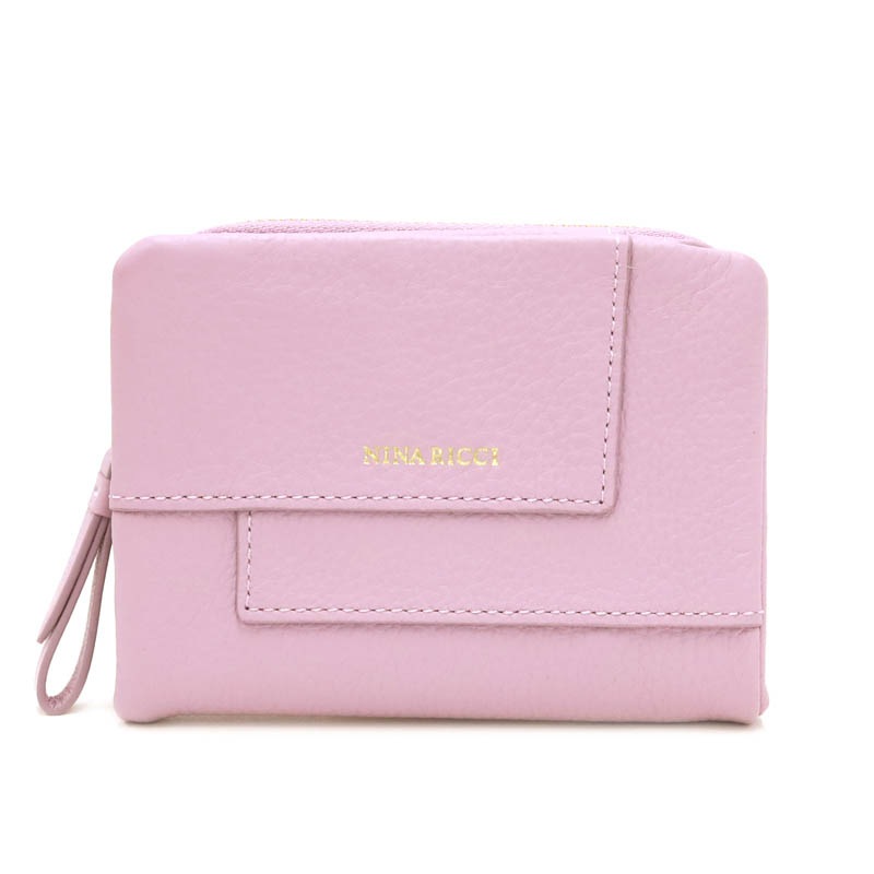 ニナ リッチ】ストラクチャー パース 2つ折り財布 外ファスナー