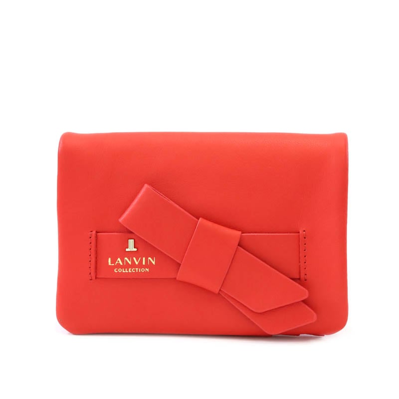 LANVIN COLLECTION 二つ折り財布 ピンク 中古・古着通販】LANVIN COLLECTION (ランバンコレクション