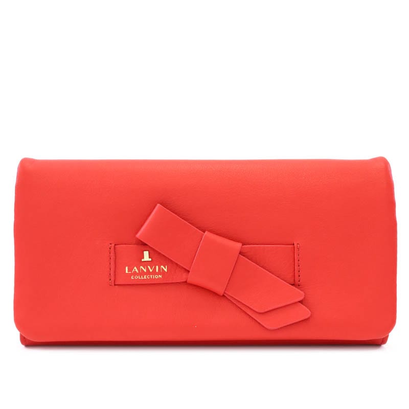 新品　ランバンコレクション　長財布　クリスタルロゴ　定価17600円 LANVIN COLLECTION EMBOSS COMBINATION かぶせ型長財布 商品