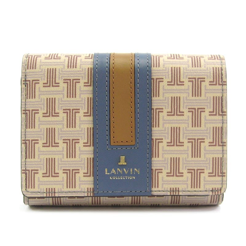 LANVIN COLLECTION 小銭入れ付きラウンドファスナー二つ折り財布 LANVIN COLLECTION RHEIN 小銭入れ付きラウンドファスナー二
