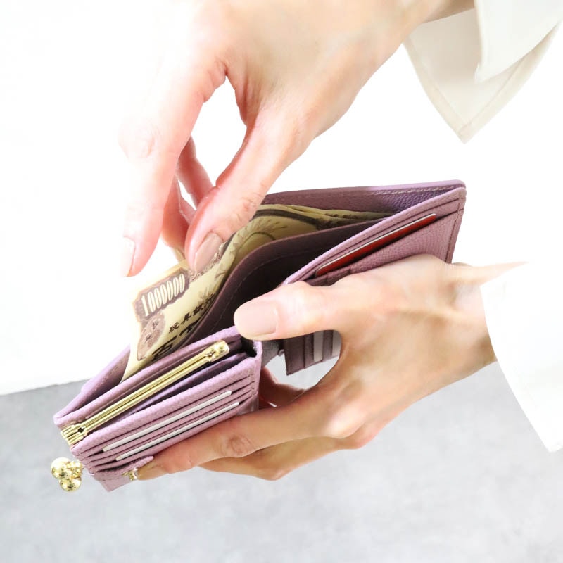 ニナ リッチ】 グレインヌーボー パース 2つ折り財布 口金式