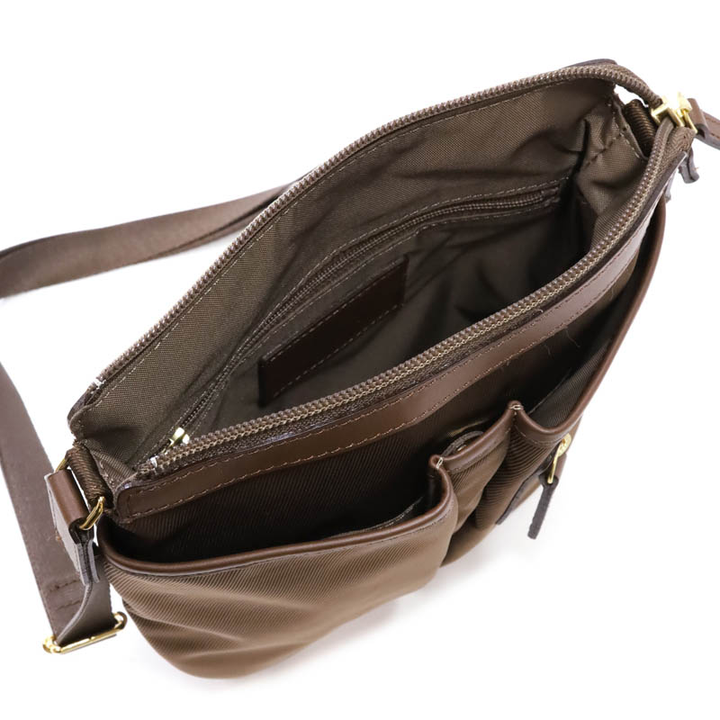 美品 ランバン ショルダーバッグ サントル メッセンジャー オールレザー 茶 メンズ レディース 栃木レザー 日本製 メッセンジャーバッグ