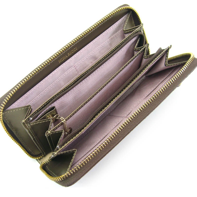 ニナ リッチ】 カラーヌーボーパース ラウンドファスナー長財布 [85