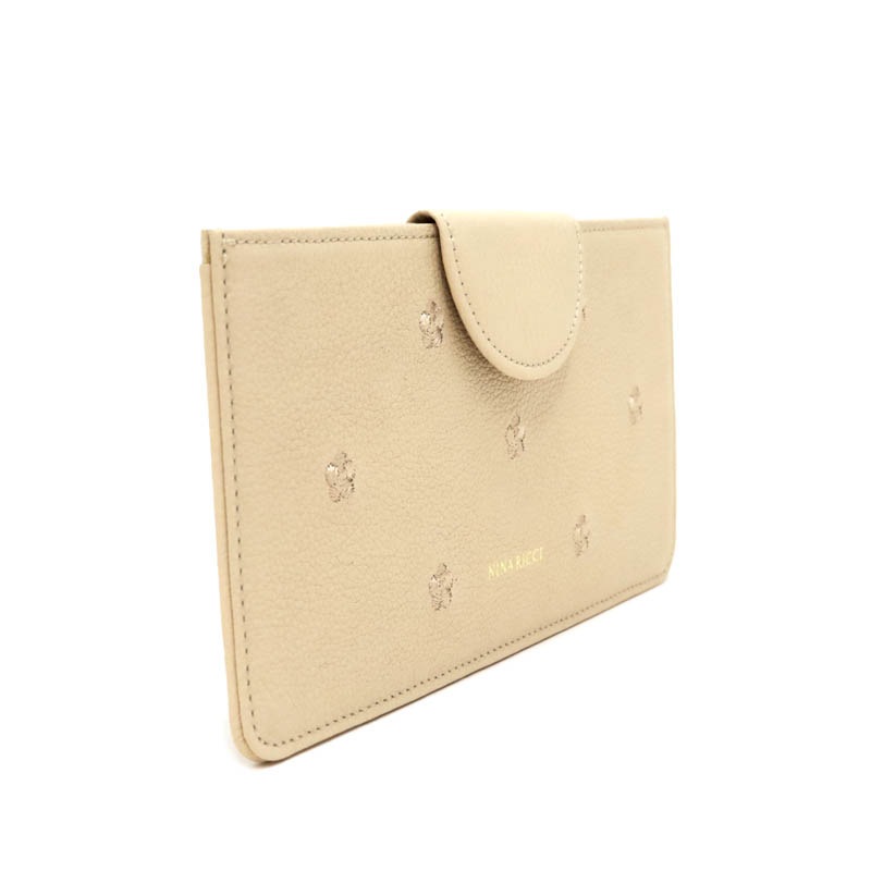 ニナ リッチ】 タマラ パース スリム長財布 [85-1760]／ベージュ