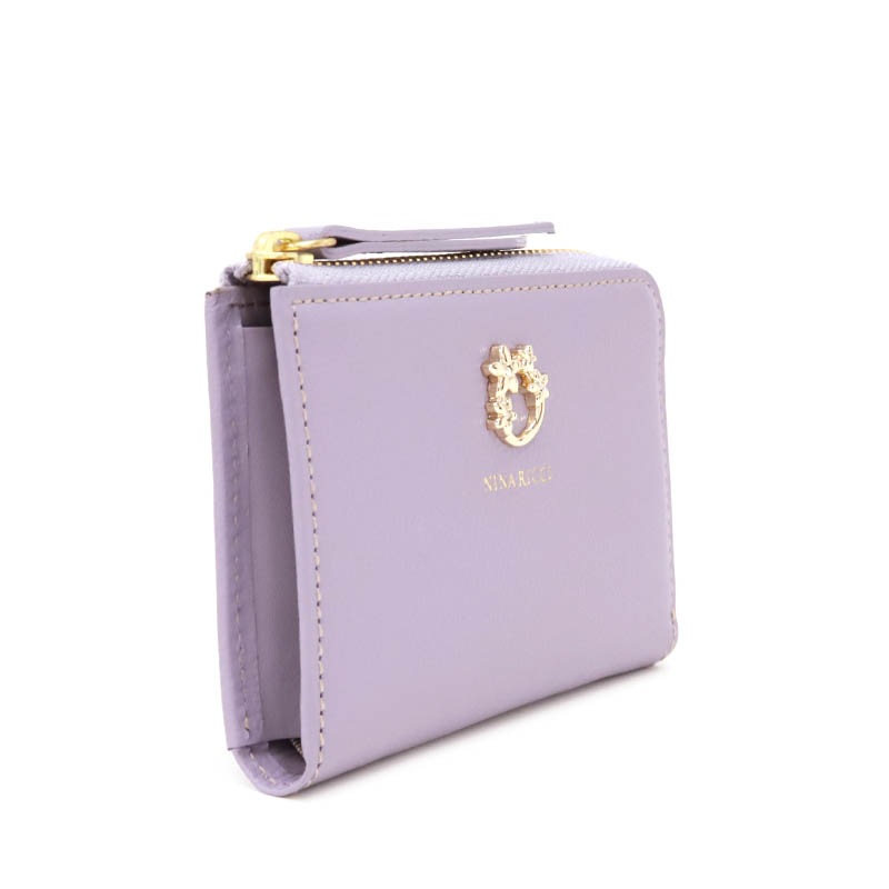 Niinaページ ベーシック カフニット ジャカード フラッグロゴ ブラック