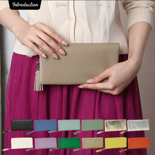 Beaure ヴュレレディース 長財布 ロングウォレット ラウンド ファスナー  B-0003