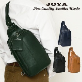 JOYA ジョヤ  J4601 メンズ 本牛革ベジタブルタンニンレザー ボディバッグ斜め掛け カジュアルバッグ