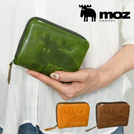 moz モズ ラウンドファスナー 二つ折り 短財布 エルク ヘラジカ  86183