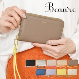 Beaure ヴュレ レディースバッグ 本革 牛革 ラウンドファスナー財布 B-24097