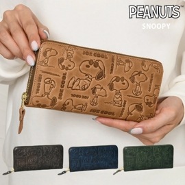 SNOOPY スヌーピーレディース 長財布 JOE COOL PEANUTS ピーナッツ財布 ラウンドファスナー ロングウォレット 73009