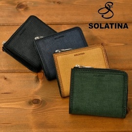 SOLATINA(ソラチナ) SW-70018 本革 短財布 本革 短財布 ワックス仕上げ二つ折り財布 イタリア産 高級バケッタレザー