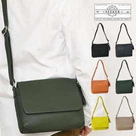 SEEKER シーカー SKB-MT10 本革牛革 カウレザーマット仕上げ 肩掛け斜め掛けメンズ レディース ショルダーバッグ