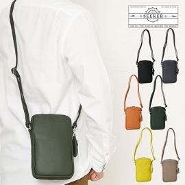 SEEKER シーカー SKB-MT14 本革牛革 カウレザーマット仕上げ 肩掛け斜め掛けメンズ レディース ミニショルダーバッグ