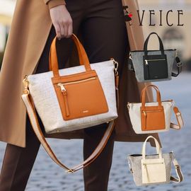 VEICE ヴェイス 2wayハンドバッグ★ツイードデザイン＆牛革手提げショルダー付きバッグ PERENNE【メーカー直販】475