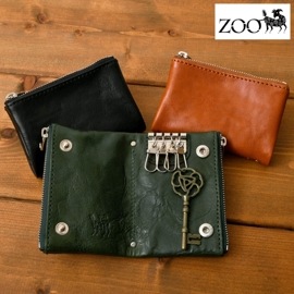 ZOO(ズー) ZKC-063 日本製本革 レザー キーケース 姫路レザー ダブルファスナー小銭入れ YKK EXCELLA  