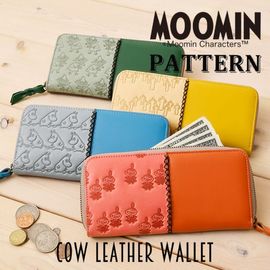 MOOMIN ムーミン 財布 牛革 本革 82041 82043 82037 82039 ラウンドファスナー長財布 スナフキン リトルミイ ニョロニョロ ロングウォレット  