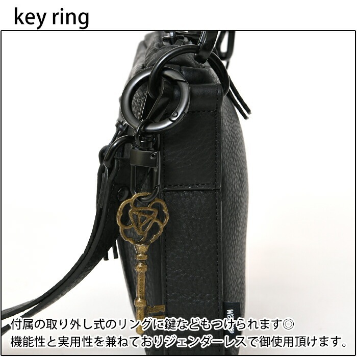 waku ワク WK-0070 ソフト 本革 ショルダーバッグ ユニセックス コインケースプレゼント付き