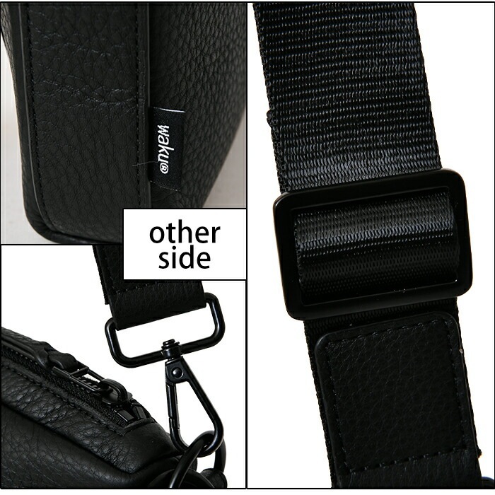 waku ワク WK-0070 ソフト 本革 ショルダーバッグ ユニセックス コインケースプレゼント付き