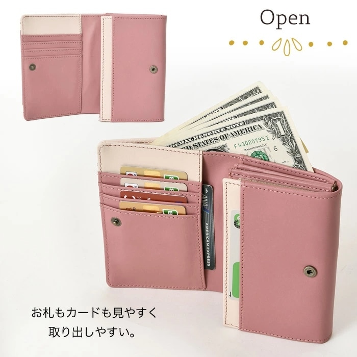 moz モズ 財布 本革 二つ折り 短財布 エルク ヘラジカ 牛革
