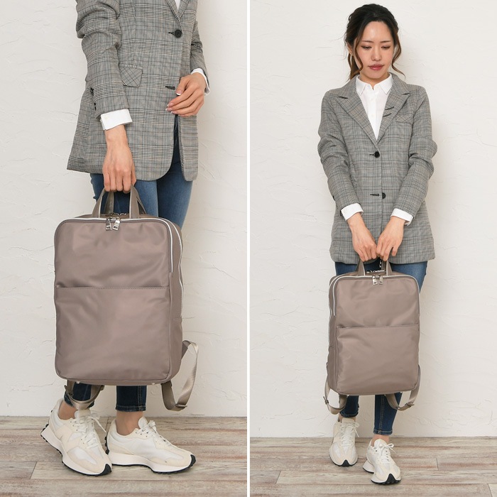 PERENNE ペレンネ a4 ナイロン 撥水加工 バックパックキャリーオン機能 ノートPC収納 ポケット多数 【メーカー直販】20128