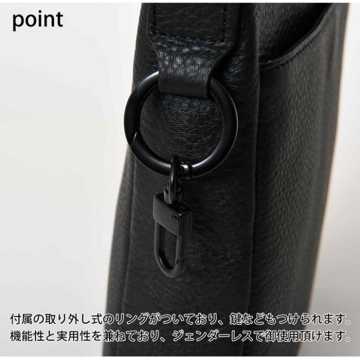 waku ワク WK-0104 ソフト 本革 牛革 メンズ レディースショルダーバッグ 肩掛け 斜め掛け ユニセックス レザーショルダーバッグ 