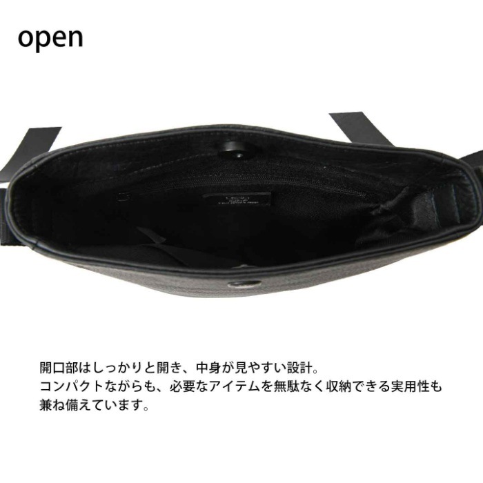waku ワク WK-0104 ソフト 本革 牛革 メンズ レディースショルダーバッグ 肩掛け 斜め掛け ユニセックス レザーショルダーバッグ 