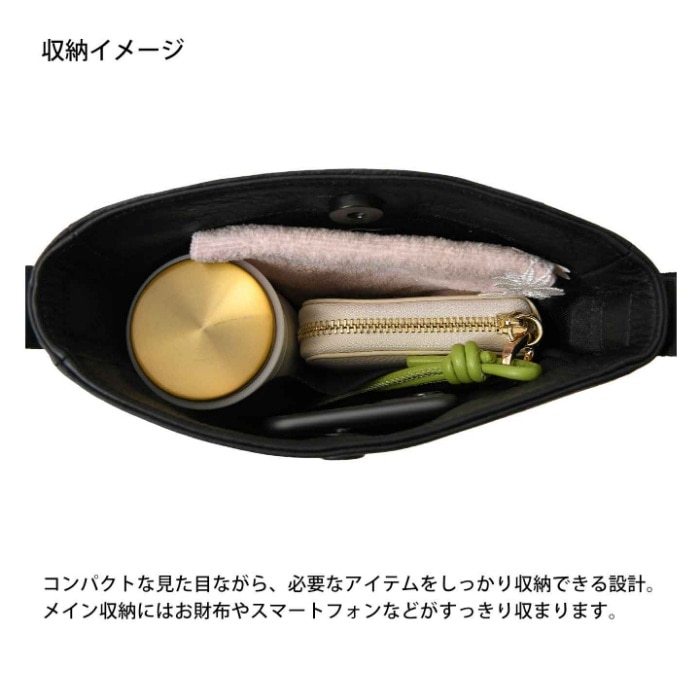 waku ワク WK-0104 ソフト 本革 牛革 メンズ レディースショルダーバッグ 肩掛け 斜め掛け ユニセックス レザーショルダーバッグ 